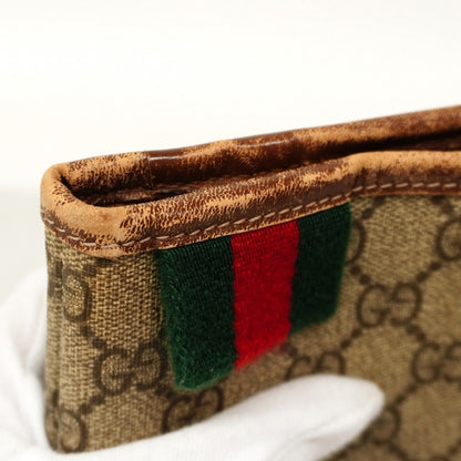 Gucci Gg Supreme Sherry Line Shoulder Bag 246413 Brown Champagne