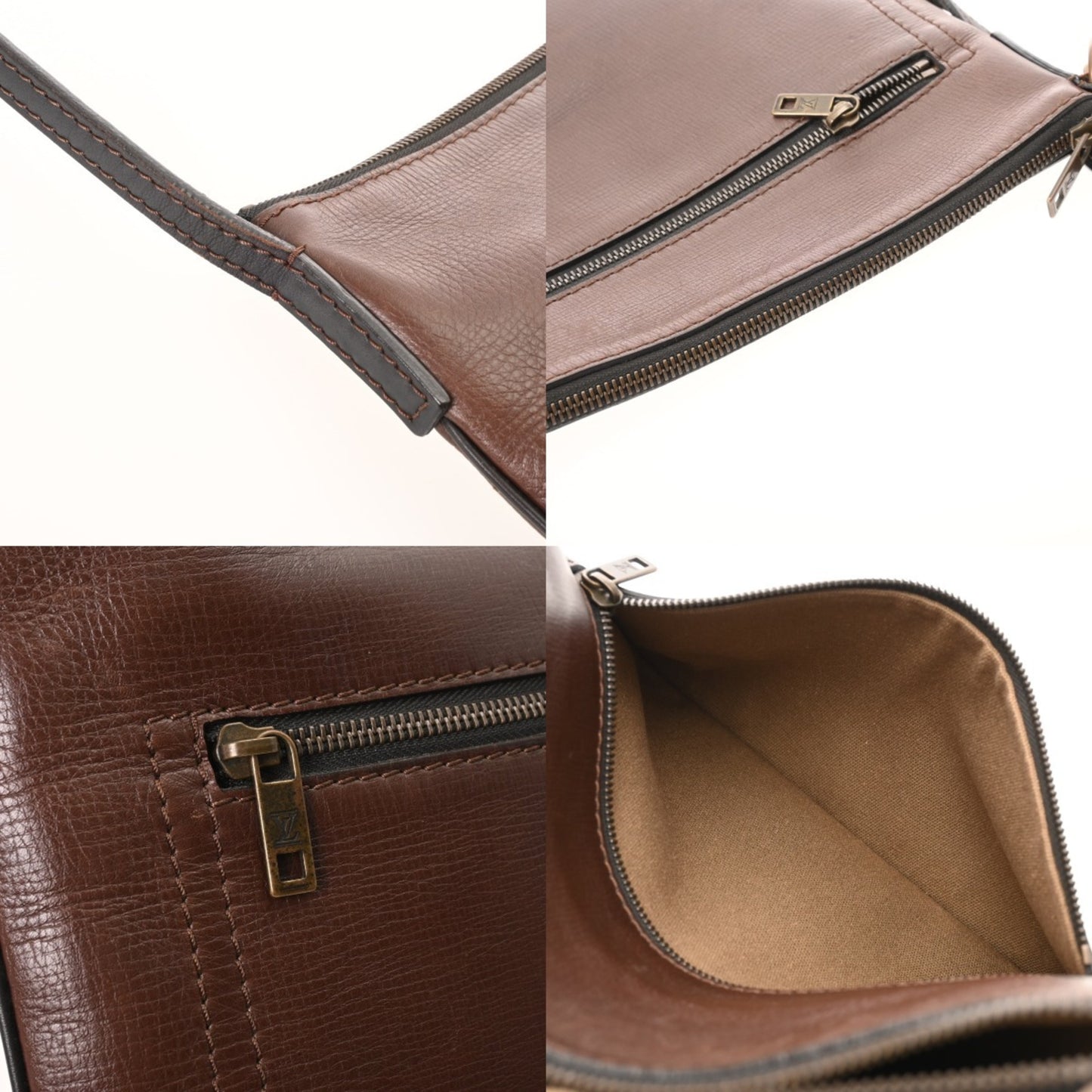 Louis Vuitton Utah Sac Plat Cafe M92073 Men'S Leather Shoulder Bag