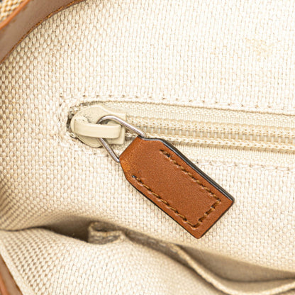 Gucci Gg Canvas Shoulder Bag 353401 Beige Brown Leather