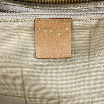 Celine Handbag Leather Orange Beige
