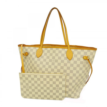 Louis Vuitton Damier Azur Neverfull Mm Tote Bag N41361 White