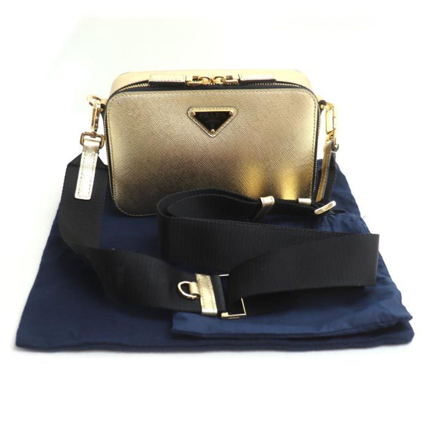 Prada Brick Saffiano Leather Shoulder Bag