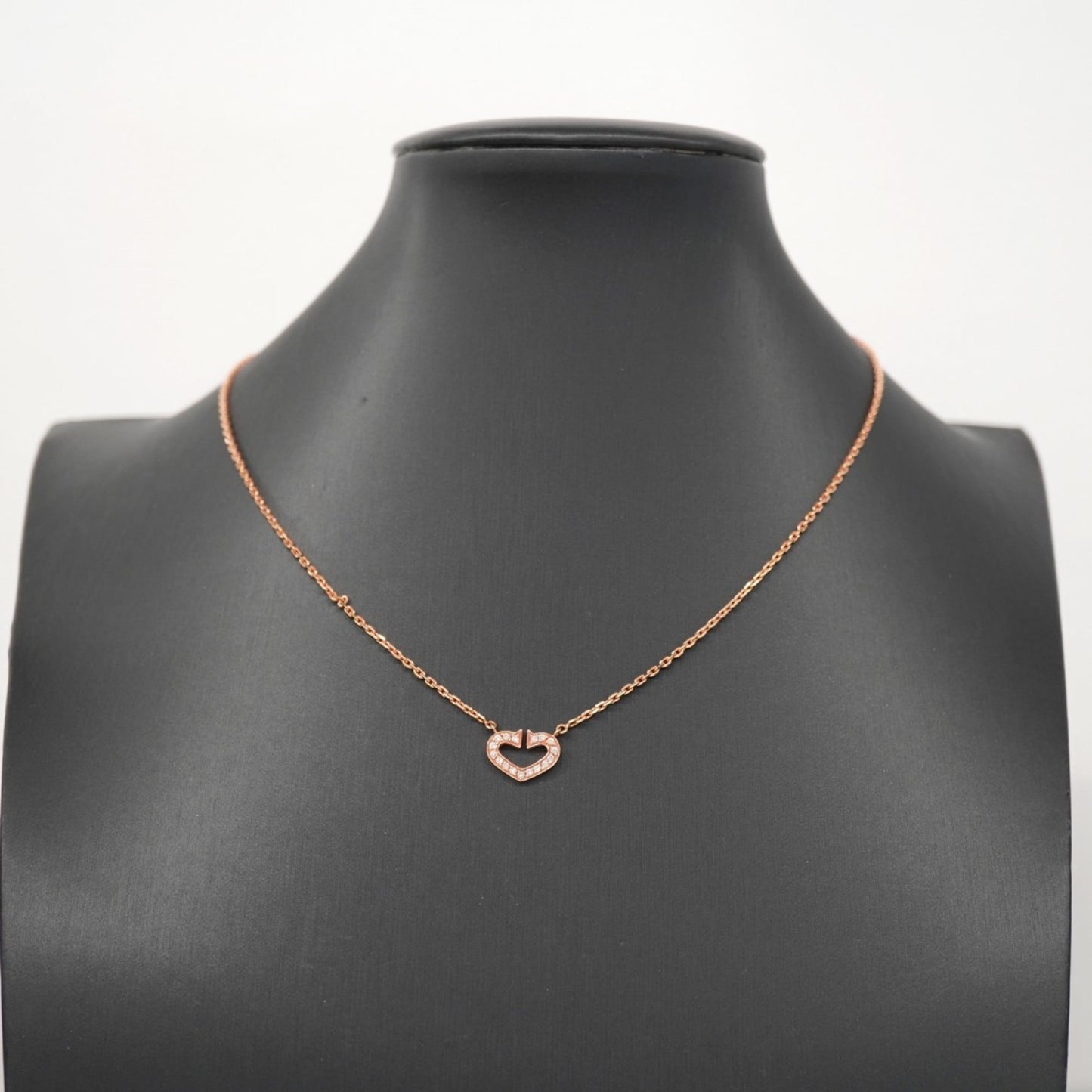 Cartier C Heart Necklace In 18K Pink Gold