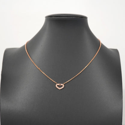 Cartier C Heart Necklace In 18K Pink Gold