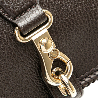 Gucci Marrakech Tassel Crossbody Shoulder Bag 336658 Brown Leather