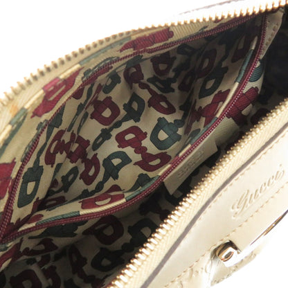 Gucci Guccissima Abby 190525 Leather Ivory Shoulder Bag 0189 Gucci