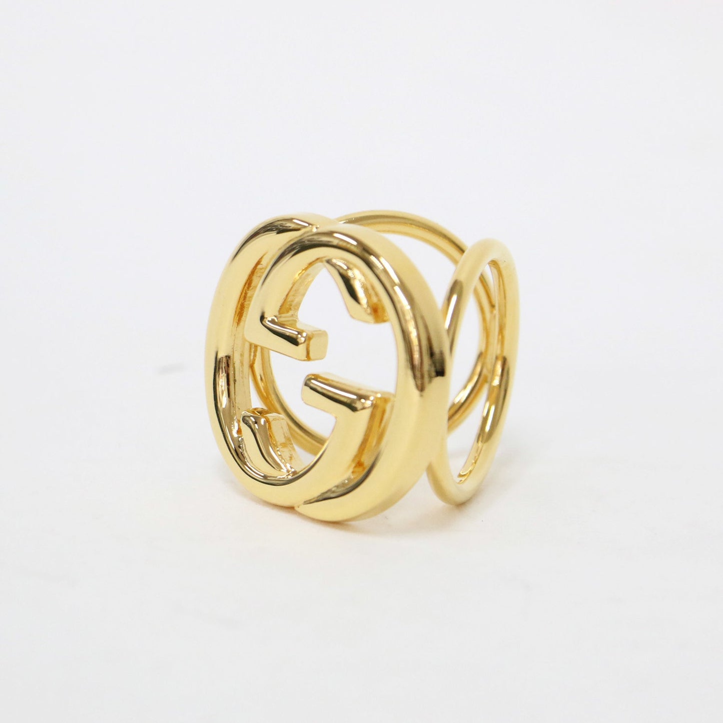 Gucci Gucci Scarf Ring Gold Gg Clasp