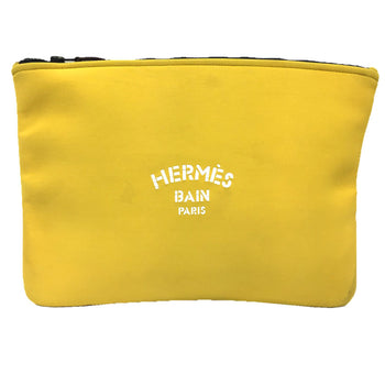 Hermes Trousse Flat Neobain Mm Pouch Clutch Bag In Yellow
