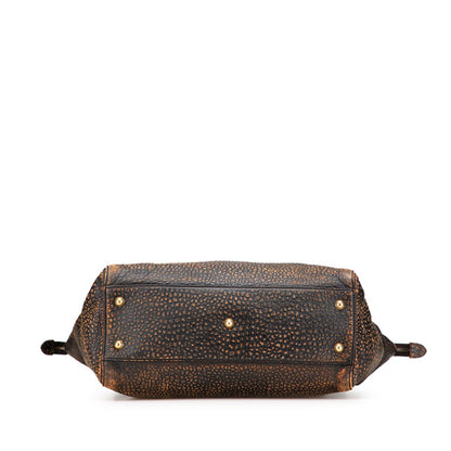 Gucci Handbag Boston Bag 303891 Black Orange Leather