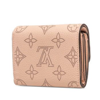 Louis Vuitton Monogram Mahina Portefeuille Iris Xs Tri-Fold Wallet M67499 Magnolia Pink Leather