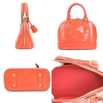 Louis Vuitton Louis Vuitton Handbag Shoulder Bag Monogram Vernis Alma Bb Patent Leather Orange Pink