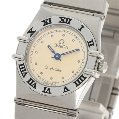 Omega Constellation Flat Bezel Watch Stainless Steel Ss