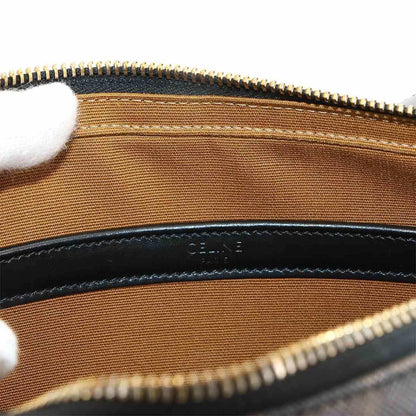 Celine Triomphe Medium Shoulder Bag In Black
