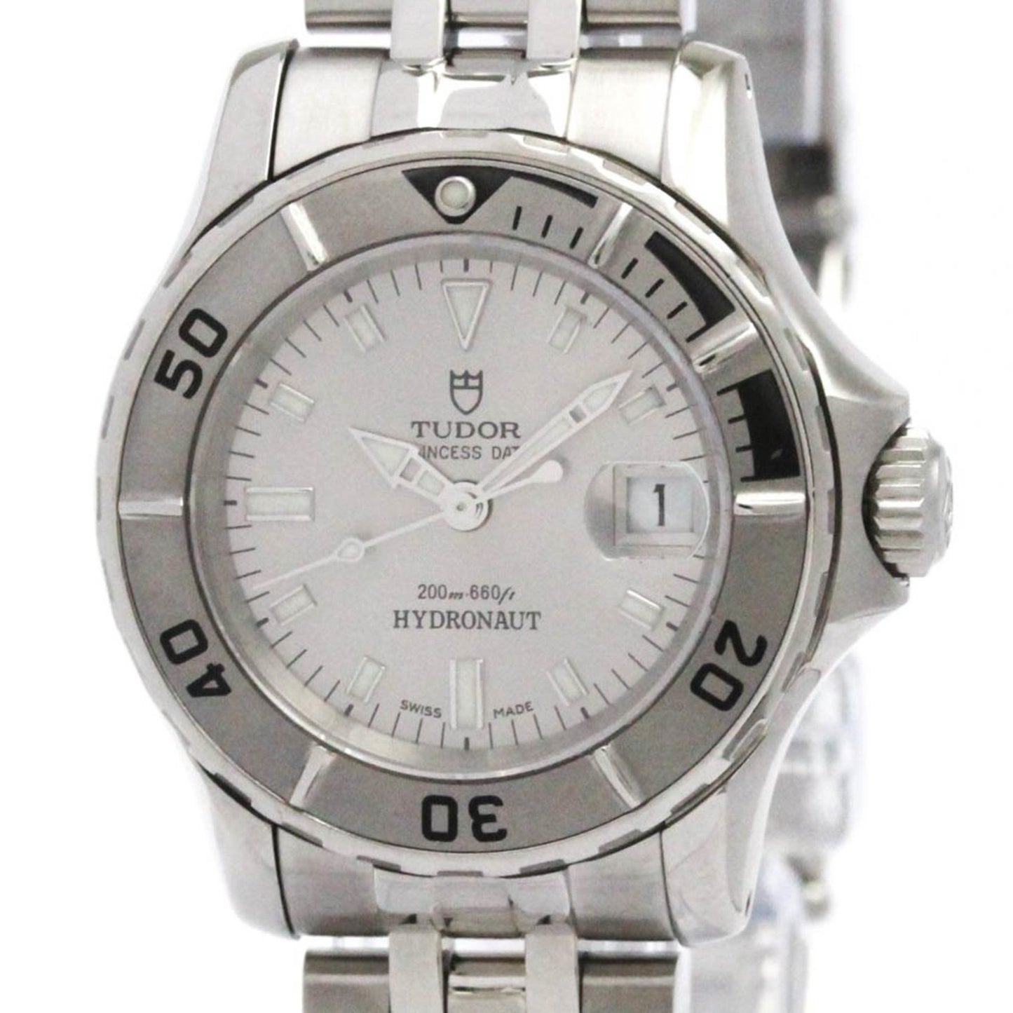 Tudor Princess Date Hydronaut Steel Automatic Watch 99090P Polished