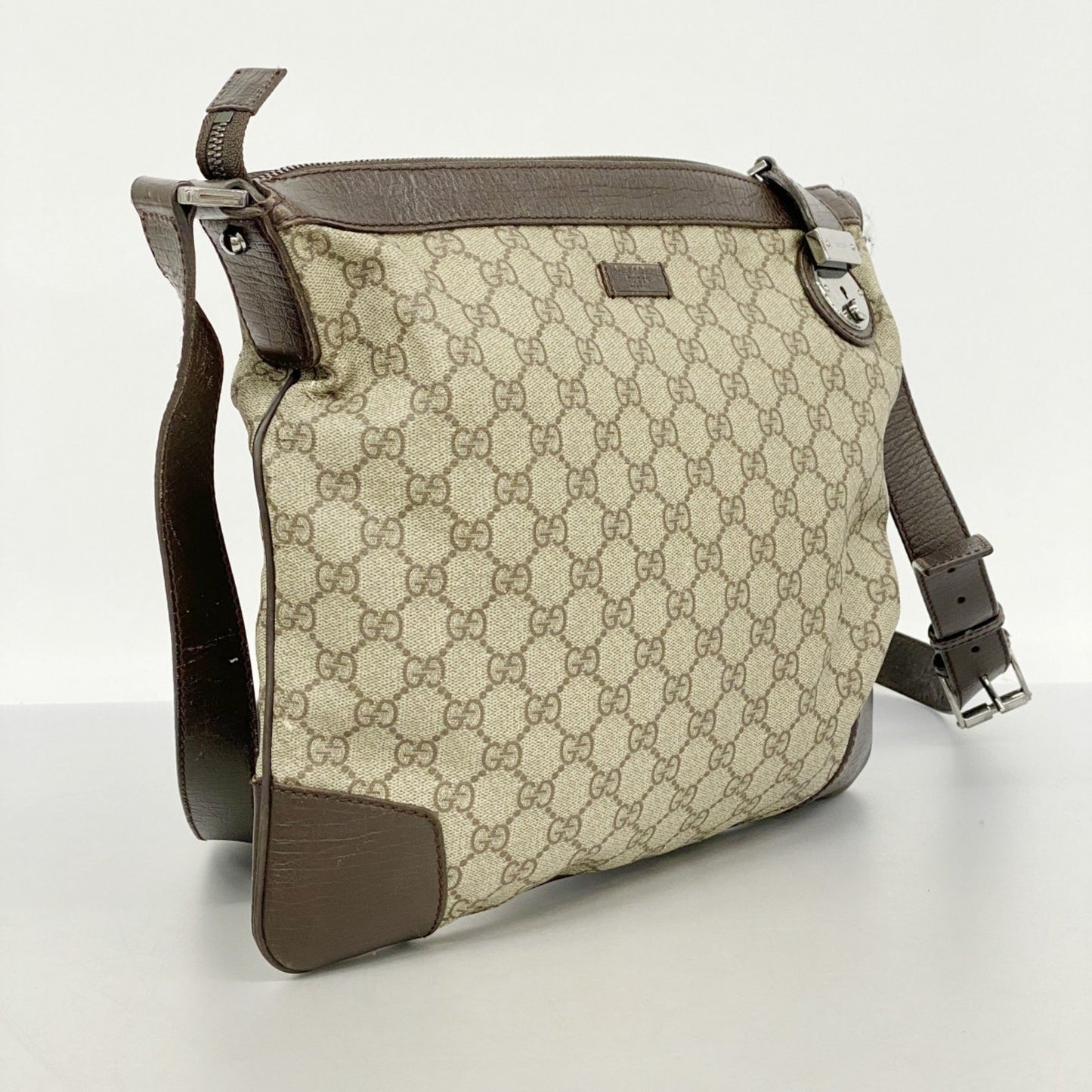 Gucci Gg Supreme Shoulder Bag 148476 Brown