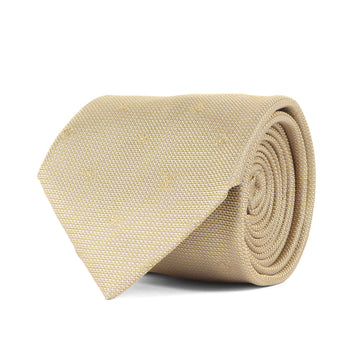 Louis Vuitton Monogram Silk Cravate Gold Tie For Men