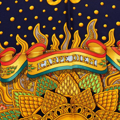 Hermes Herms Carr 90 Carpe Diem "Enjoy Today" Scarf