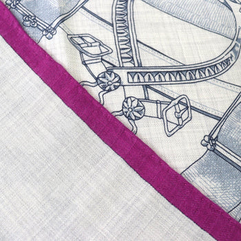 Hermes Cavalcadour Fleuri Ruffled Cashmere And Silk Shawl/Scarf