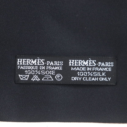 Hermes 100% Silk Reversible Scarf With Logo Print