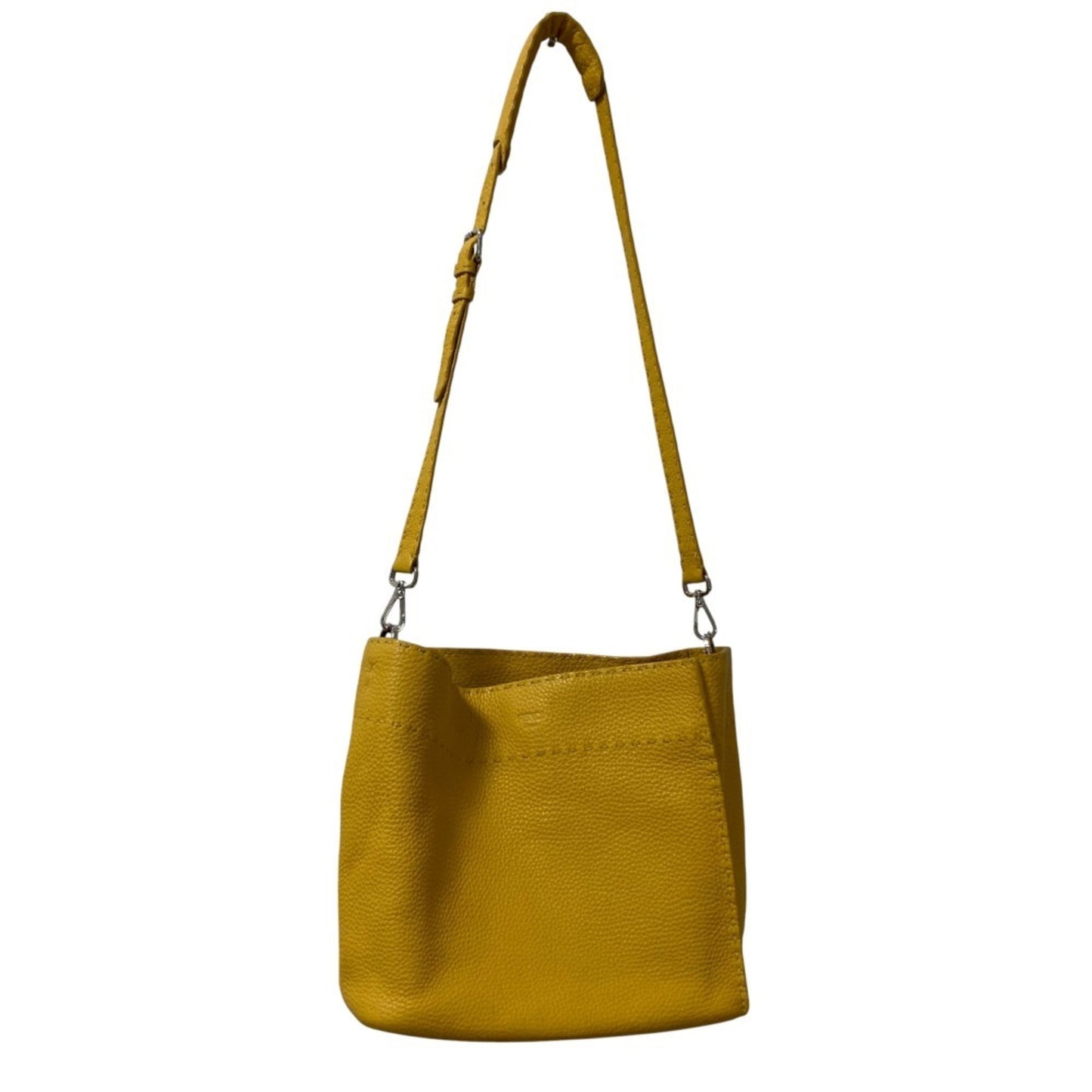 Fendi Selleria Leather 2-Way Shoulder Bag/Handbag 8Bt218 Yellow