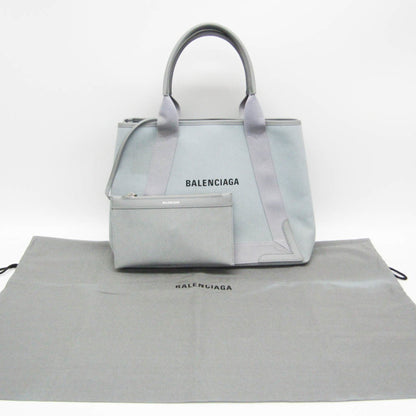 Balenciaga Navy Cabas M 581292 Women'S Leather