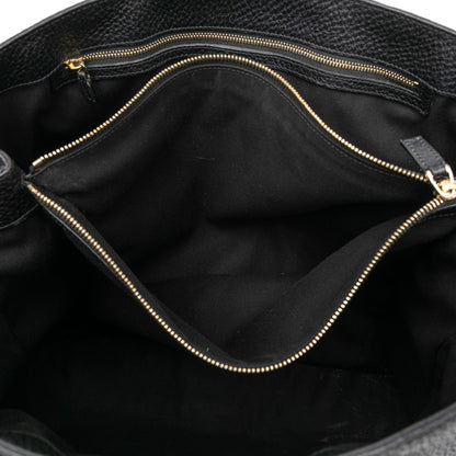 Gucci Tote Bag Handbag 130994 Black Leather