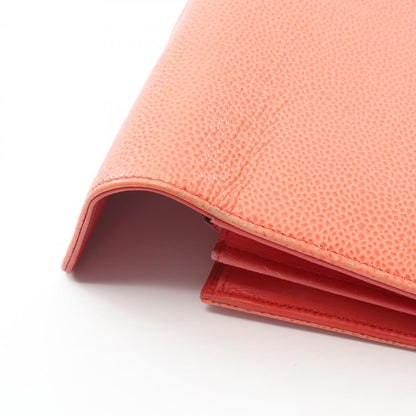 Chanel Coco Mark Bifold Long Wallet In Grained Calfskin Leather