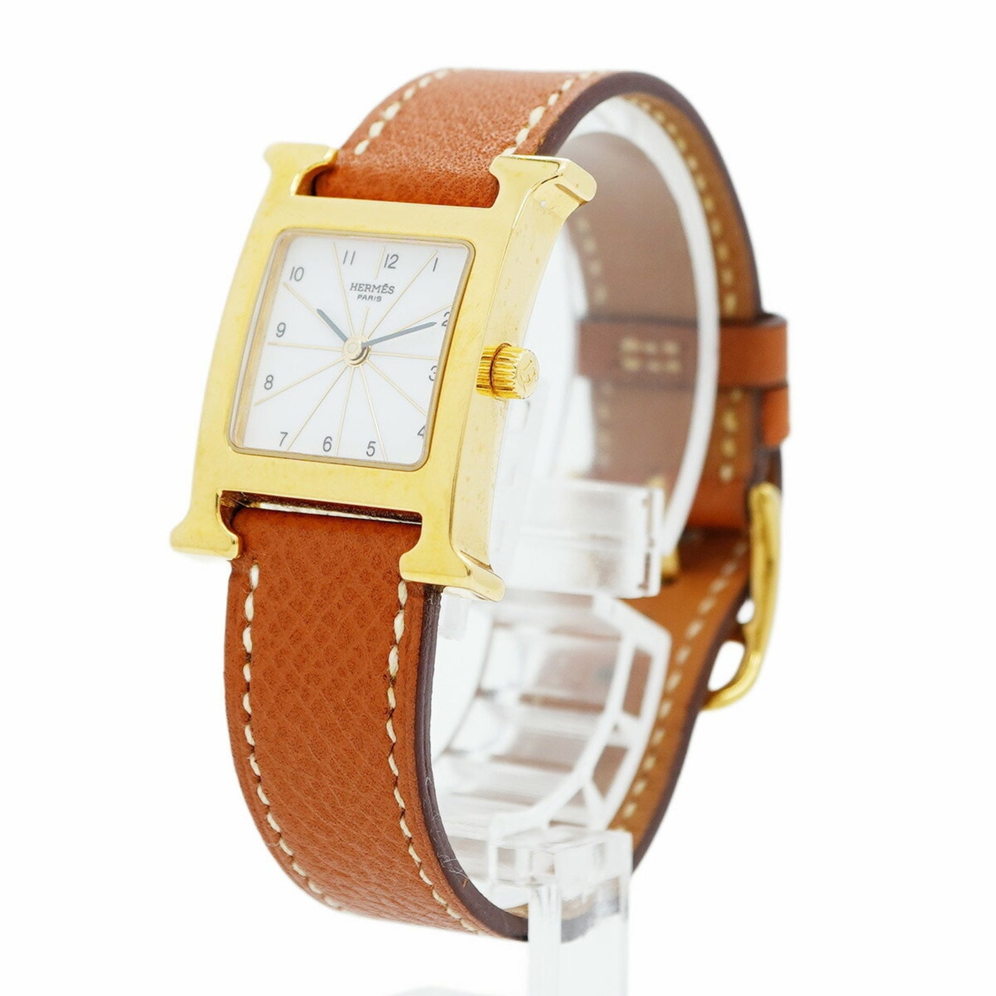 Herms H Watch Hh1.201 White Dial