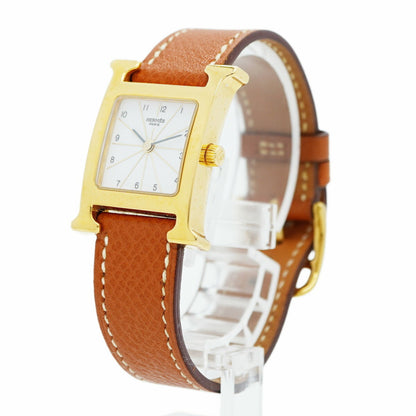 Herms H Watch Hh1.201 White Dial