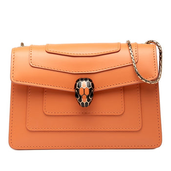 Bvlgari Serpenti Forever Chain Shoulder Bag In Orange
