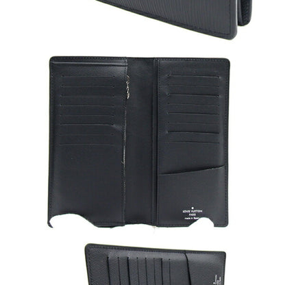 Louis Vuitton Bi-Fold Long Wallet Epi Portefeuille Brazza M60622 Noir Black