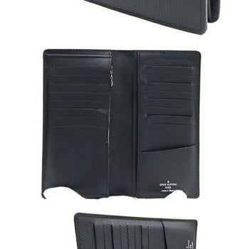Louis Vuitton Bi-Fold Long Wallet Epi Portefeuille Brazza M60622 Noir Black