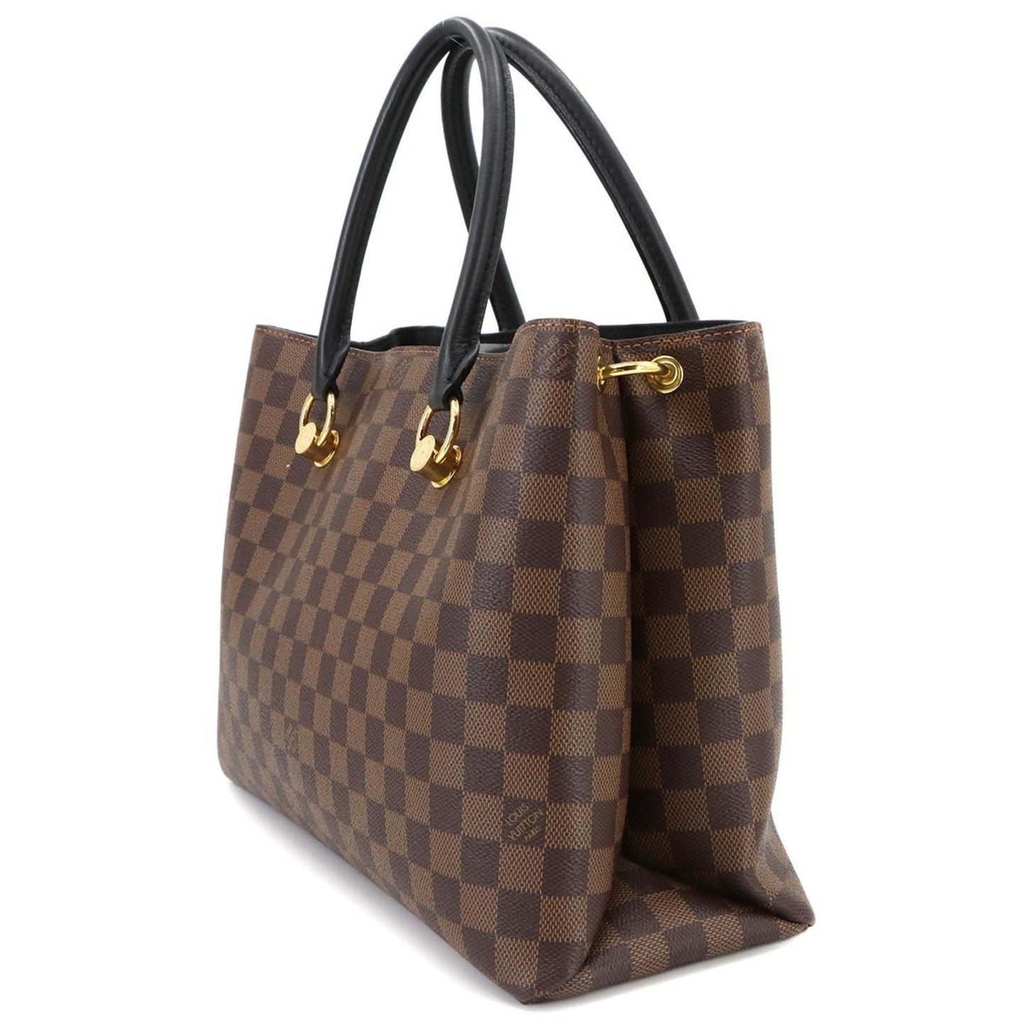 Louis Vuitton Damier Lv Riverside 2-Way Tote/Shoulder Bag In Ebene Noir