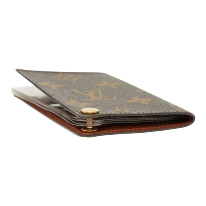 Louis Vuitton Monogram Porte Carte Credit Pression Business Card Case M60937 Brown Leather