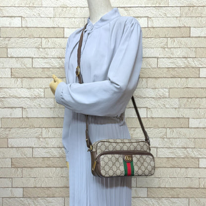 Gucci Ophidia Shoulder Bag Gg Supreme Canvas 723312 Beige