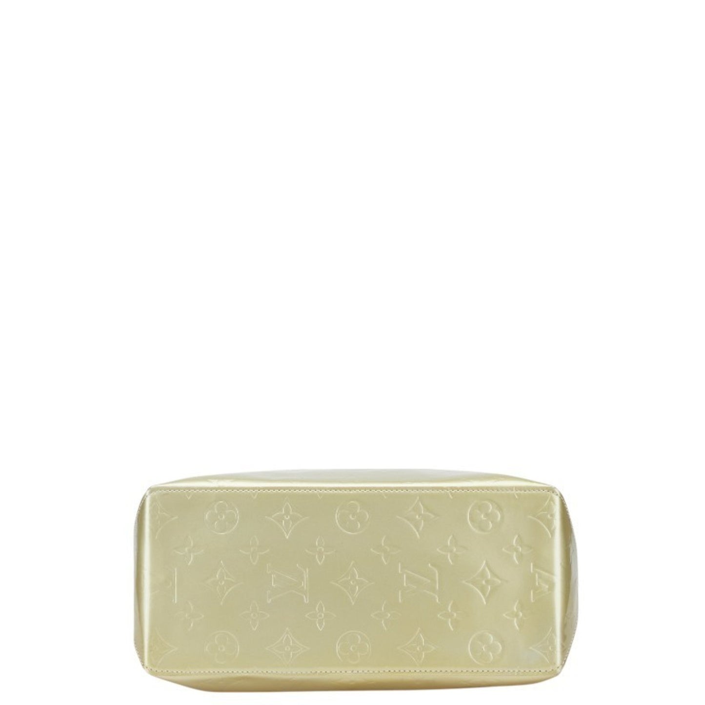 Louis Vuitton Monogram Vernis Reed Mm Tote Bag Handbag M91142 Green Silver Patent Leather