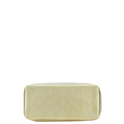 Louis Vuitton Monogram Vernis Reed Mm Tote Bag Handbag M91142 Green Silver Patent Leather