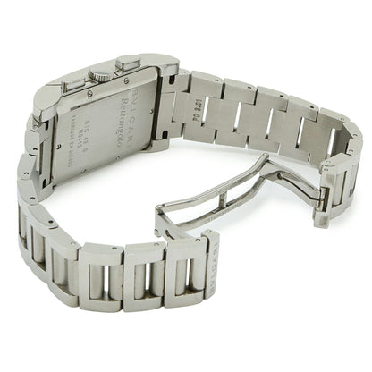 Bvlgari Rettangolo Black Dial Stainless Steel Quartz