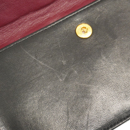 Chanel Shoulder Bag Matelasse W Chain Lambskin Black