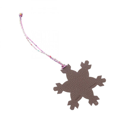 Hermes Herms Petit H Snowflake Charm Accessory Togo Epsom