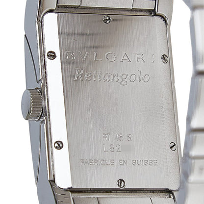 Bvlgari Rettangolo Watch Rt45S Automatic White Dial Stainless Steel