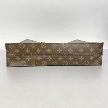 Louis Vuitton Monogram Sac Plat Tote Bag M51140 Brown