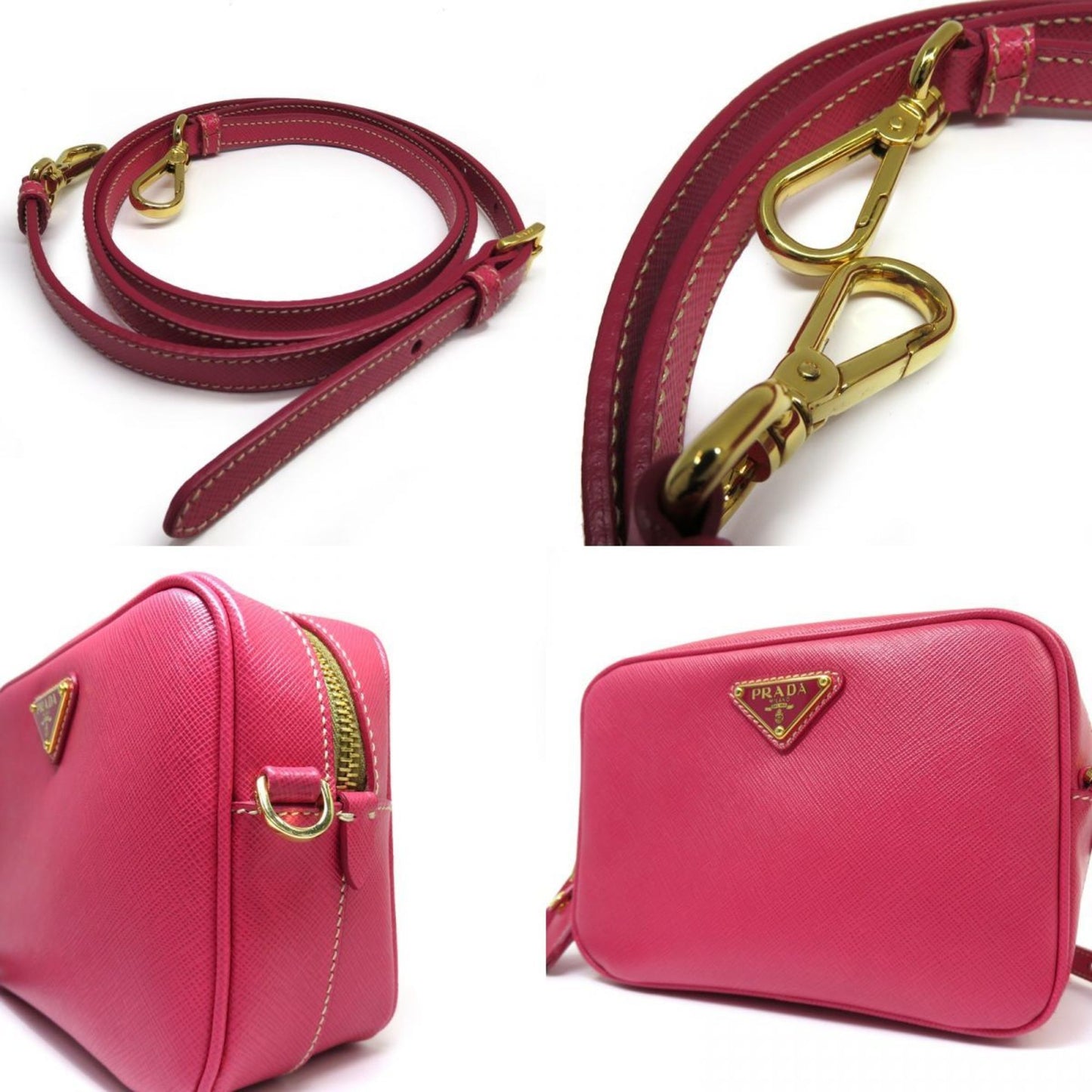 Prada Prada Triangle Saffiano Shoulder Bag