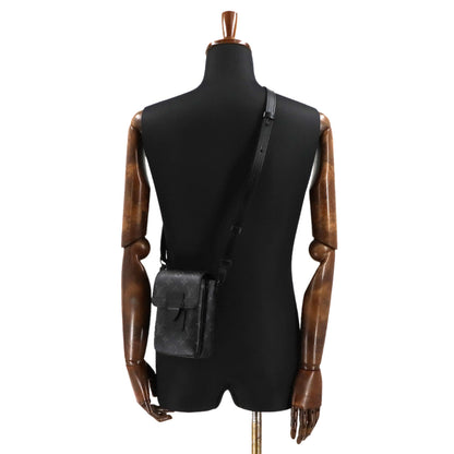 Louis Vuitton Monogram Eclipse S-Lock Vertical Wearable Wallet Shoulder Bag M82252 Rfid