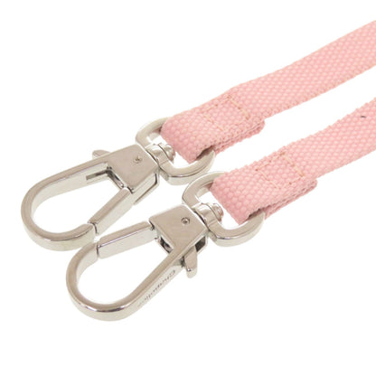 Herv Chapelier Herve Chapelier Nylon Canvas Bag In Pink With Silver Hardware And Shoulder Strap