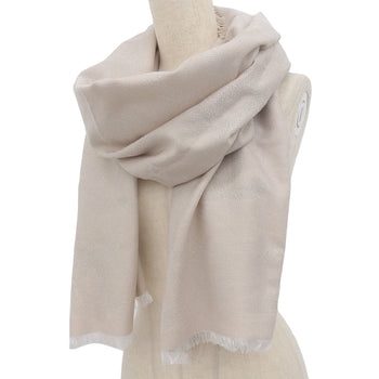 Chanel G23 Silk/Cashmere Blend Scarf With Coco Mark Pattern