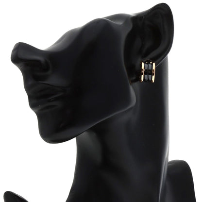 Bvlgari B-Zero1 Black Ceramic Earrings In 18K Pink Gold