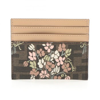 Fendi Business Card Holder/Card Case Coated Canvas Leather