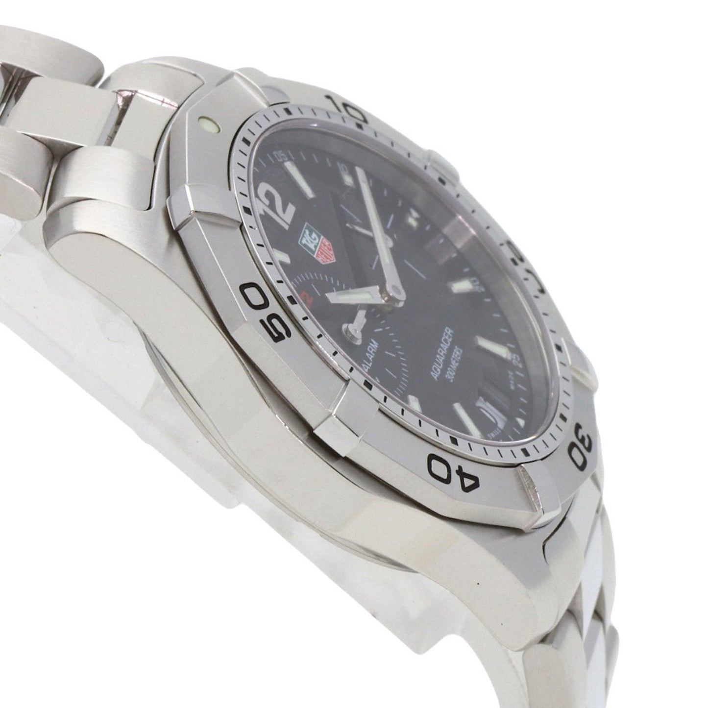 Tag Heuer Waf111Z Aquaracer Date Alarm Stainless Steel Watch