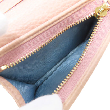 Gucci 456126 Gg Marmont Double G Bifold Wallet In Calfskin Leather